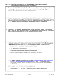 Form DEEP-WPED-REG-28 Comprehensive General Permit Registration Form for Discharges to Surface Water and Groundwater - Connecticut, Page 7