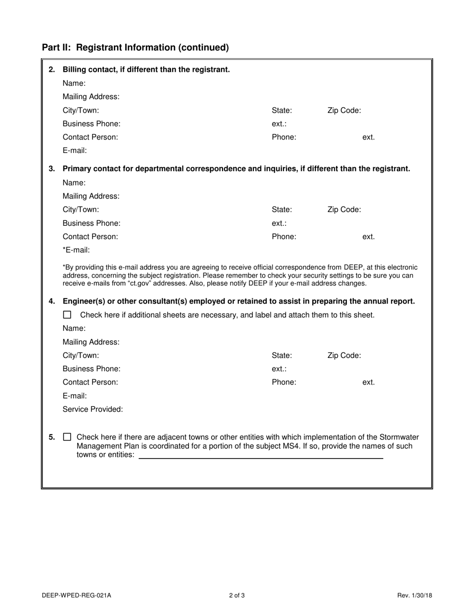 Form DEEP-WPED-REG-021A - Fill Out, Sign Online and Download Printable ...