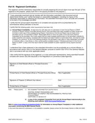Form DEEP-WPED-REG-021A &quot;Ms4 Annual Report Transmittal Form for the General Permit to Discharge Stormwater From Small Municipal Separate Storm Sewer Systems (Ms4)&quot; - Connecticut, Page 3
