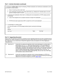 Form DEP-WD-REG-005 General Permit Registration Form for the Discharge of Swimming Pool Wastewater From a Public Pool - Connecticut, Page 3