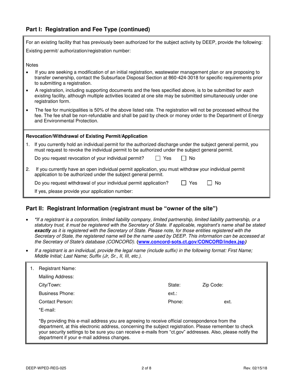 Form DEEP-WPED-REG-025 - Fill Out, Sign Online and Download Printable ...