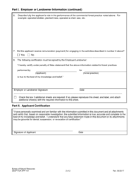 Form DEEP-FOR-APP-100 Application for Commercial Forest Practitioner Certification - Connecticut, Page 6