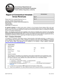 Form DEEP-FM-APP-004 &quot;Report of Connecticut Intrastate Gross Revenues&quot; - Connecticut