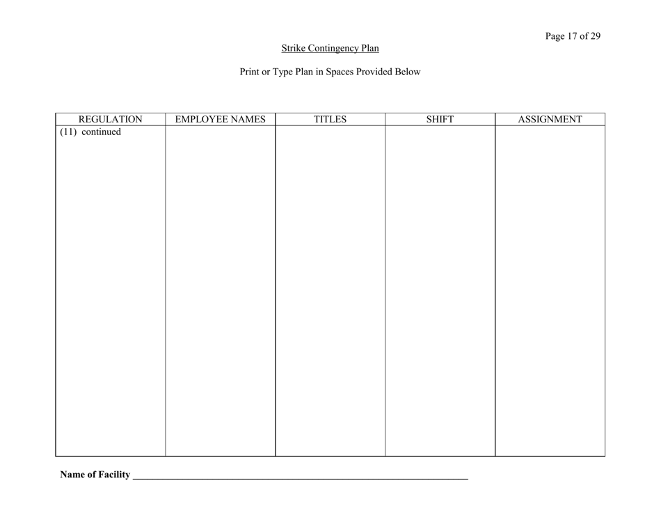Exhibit A Strike Contingency Plan - Connecticut, Page 17