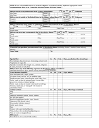 General Enteric Diseases Interview Form - Yersinia - Connecticut, Page 2