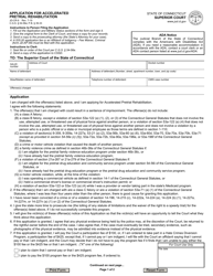 Document preview: Form JD-CR-9 Application for Accelerated Pretrial Rehabilitation - Connecticut