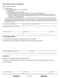 Form JD-CR-106 Application for Suspension of Prosecution - Violation of Firearm Laws - Connecticut, Page 2