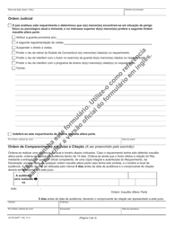 Form JD-FM-222PT Application for Emergency Ex Parte Order of Custody - Connecticut (Portuguese), Page 3