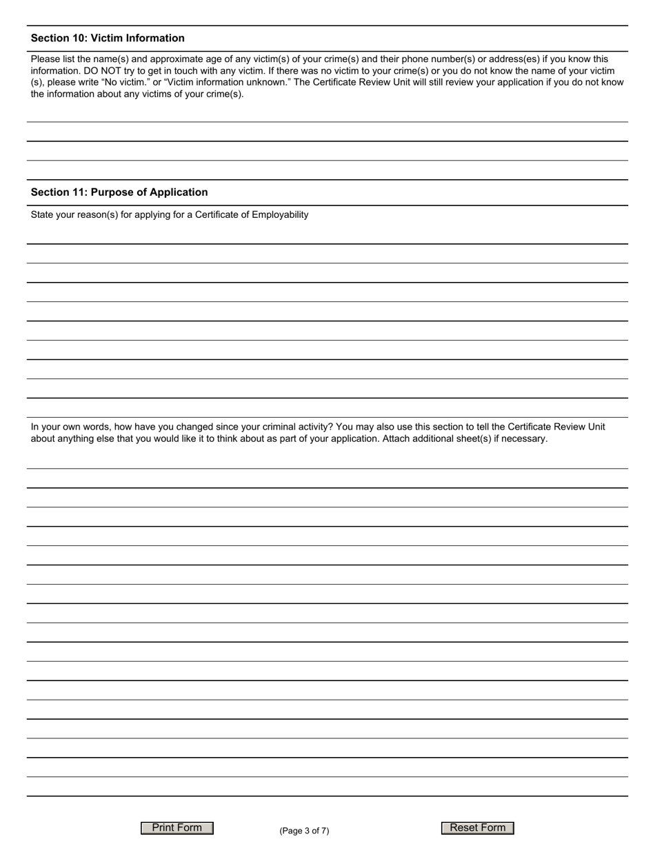 Form JD-AP-187 Certificate of Employability Application - Cssd - Connecticut, Page 3