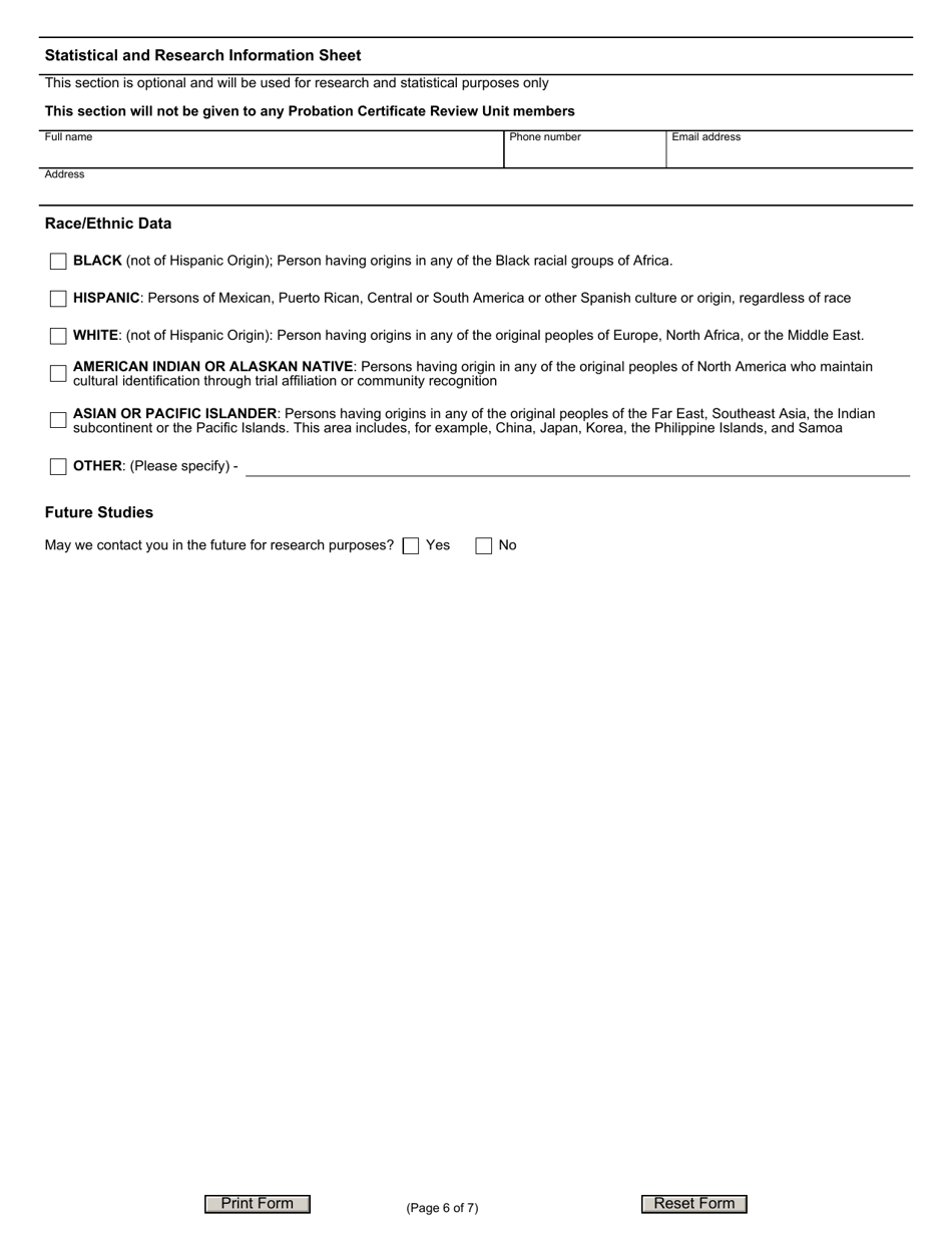 Form JD-AP-187 Certificate of Employability Application - Cssd - Connecticut, Page 6
