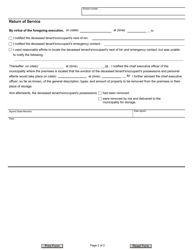 Form JD-HM-40 Summary Process Execution for Possession - Deceased Tenant/Occupant - Connecticut, Page 2