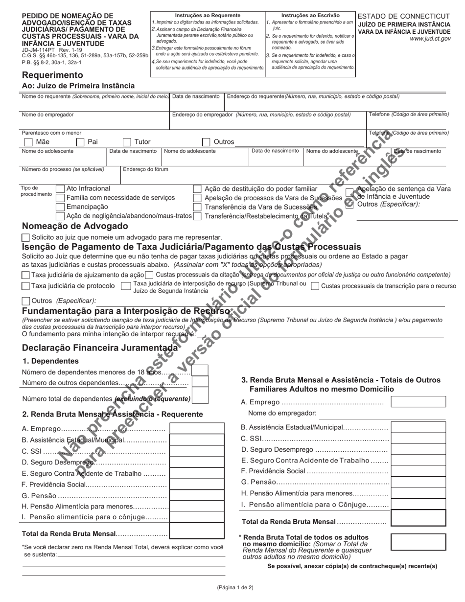Form JD-JM-114PT - Fill Out, Sign Online and Download Printable PDF ...