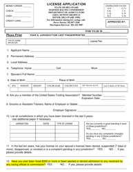 License Application - Delaware, Page 2