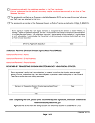 Authorized Driver Designation Application - Delaware, Page 2
