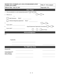 Appendix A Respectful Workplace and Anti-discrimination Complaint Form - Delaware, Page 3