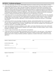 Family Child Care Home Renewal License Application - Delaware, Page 3
