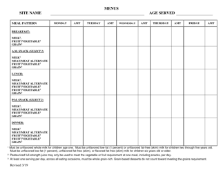 Menu Evaluation Form (Ncc) - Delaware, Page 3
