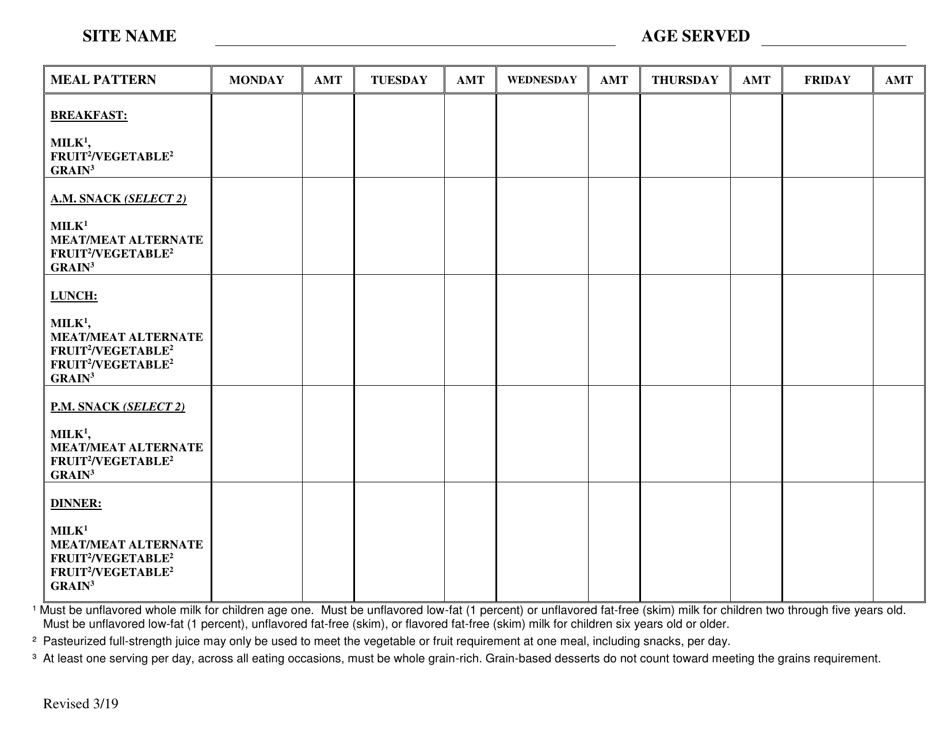 Menu Evaluation Form (Ncc) - Delaware, Page 4