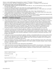 Family Child Care Home Relocation License Application - Delaware, Page 3
