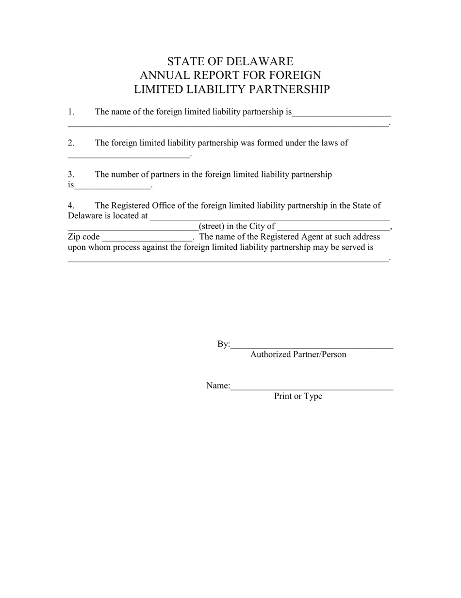 Annual Report for Foreign Limited Liability Partnership - Delaware, Page 3