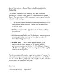 Annual Report for Limited Liability Partnership - Delaware, Page 2
