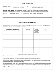 HP Form 16 Route Survey for the State of Delaware - Delaware, Page 2