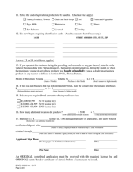 Form FDACS-06302 Application for Agricultural Products Dealer License - Florida, Page 2