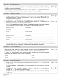 Form FDACS-16055 Application for Change in Agency Partner, Corporate Officer or LLC Member - Florida, Page 9