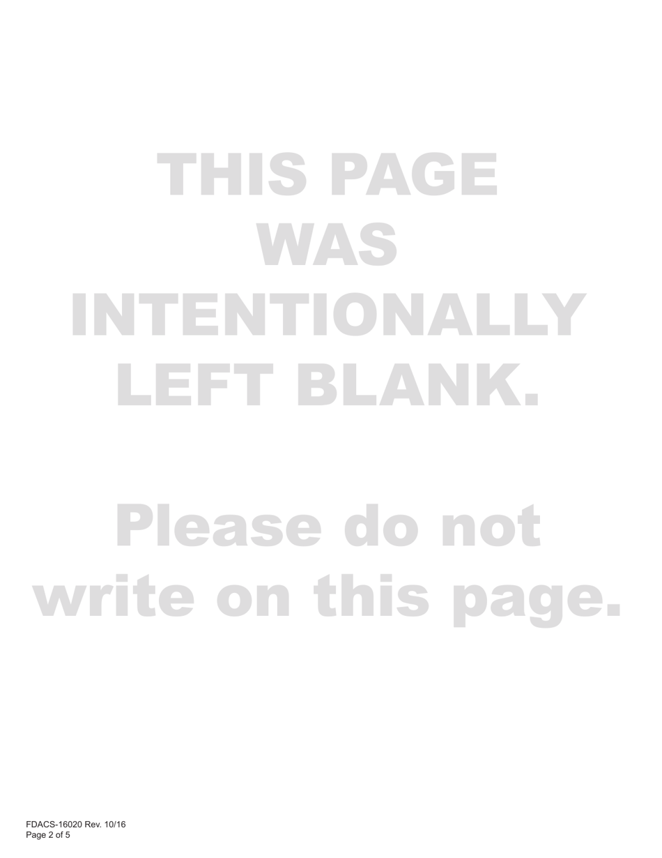 Form FDACS-16020 Application for Class k Firearms Instructor License - Arizona, Page 8