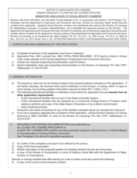 Form FDACS-16003 Application for Class &quot;ds&quot; Security Officer School or Training Facility License and Class &quot;rs&quot; Recovery Agent School or Training Facility License - Florida, Page 2