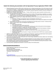 Form FDACS-14095 Application for Specialized Process Alternative for Retail Food Establishment - Florida, Page 2