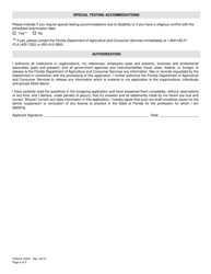 Form FDACS-10055 Board of Professional Surveyors and Mappers Application for Licensure as Surveyor in Training - Florida, Page 6