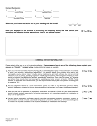 Form FDACS-10067 Board of Professional Surveyors and Mappers Request for Determination of Eligibility - Florida, Page 4