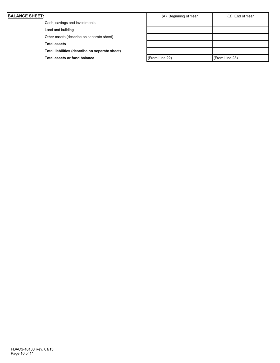 Form FDACS-10100 Charitable Organizations / Sponsors Registration Application - Florida, Page 18