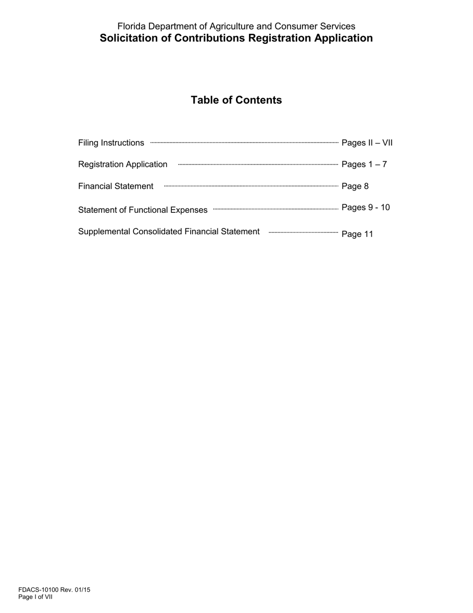 Form FDACS-10100 Charitable Organizations / Sponsors Registration Application - Florida, Page 2