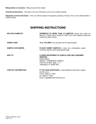 Form FDACS-13409 Commercial Fertilizer Collection Form - Florida, Page 2
