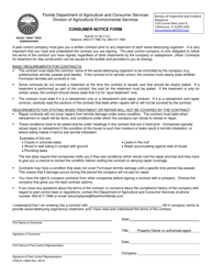 Document preview: Form FDACS-13692 Consumer Notice Form - Florida