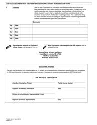 Form FDACS-09107 &quot;Contagious Equine Metritis Treatment and Testing Procedures Worksheet for Mares&quot; - Florida, Page 2