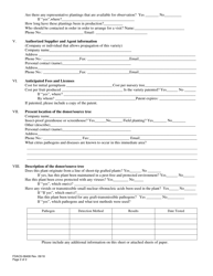 Form FDACS-08408 Description of Regulated Citrus Germplasm - Florida, Page 2