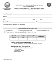 Document preview: Form FDACS-11068 Earth Day/Arbor Day Seedling Order Form - Florida