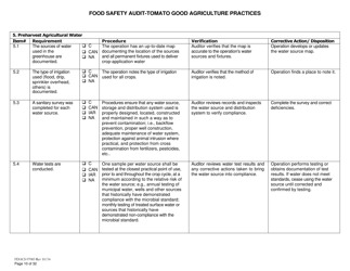 Form FDACS07083 Food Safety Audit-Tomato Good Agriculture Practices Greenhouse - Florida, Page 10