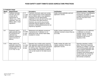 Form FDACS07083 Food Safety Audit-Tomato Good Agriculture Practices Greenhouse - Florida, Page 14