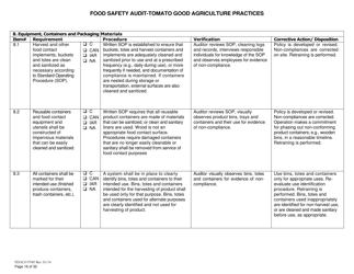 Form FDACS07083 Food Safety Audit-Tomato Good Agriculture Practices Greenhouse - Florida, Page 16