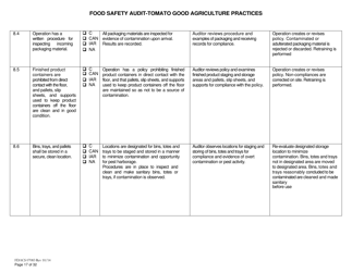 Form FDACS07083 Food Safety Audit-Tomato Good Agriculture Practices Greenhouse - Florida, Page 17