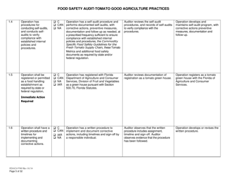 Form FDACS07083 Food Safety Audit-Tomato Good Agriculture Practices Greenhouse - Florida, Page 5