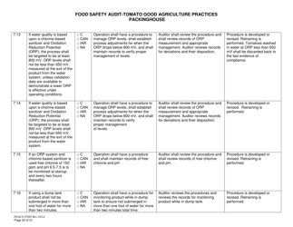 Form FDACS07085 Food Safety Audit-Tomato Good Agriculture Practices Packinghouse - Florida, Page 20