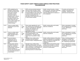 Form FDACS07085 Food Safety Audit-Tomato Good Agriculture Practices Packinghouse - Florida, Page 28