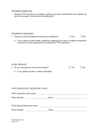 Form FDACS-02000 Fresh Fruit and Vegetable Program Application - Florida, Page 2