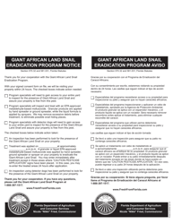 Document preview: Form FDACS-08494 Giant African Land Snail Program Metaldehyde 24-hour Notice - Florida (English/Spanish)