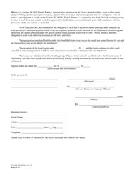 Form FDACS-08439 Non-native Species Planting Bond - Florida, Page 2